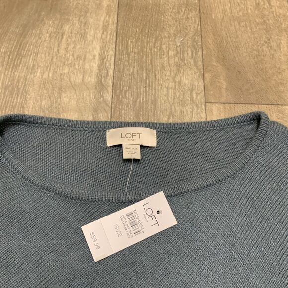 Womens NWT Loft Wool Blend Crewneck Pullover Poncho Sweater‎ - Picture 3 of 9